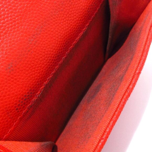 CHANEL Matelasse Red Calfskin Trifold Wallet Gold hardware 740-082025 - Picture 10 of 12